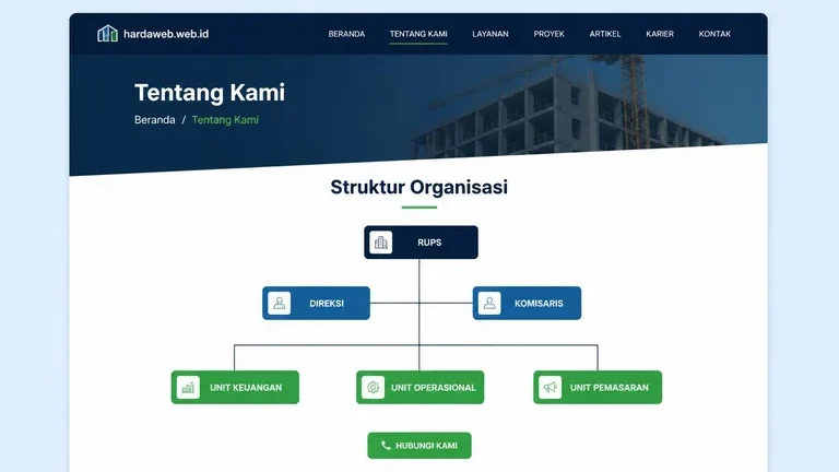 mockup halaman tentang kami menampilkan struktur organisasi perusahaan terbatas pada website perusahaan mockup halaman tentang kami menampilkan struktur organisasi perusahaan terbatas pada website perusahaan